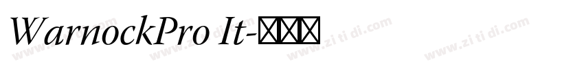 WarnockPro It字体转换